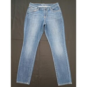 Old Navy Curvy Mid Rise Slim Leg Jeans Blue Medium Wash Women's Size 12 Reg